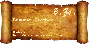 Brauner Zsombor névjegykártya